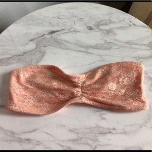 Victoria Secret Pink Sparkle Lace Bandeau XS